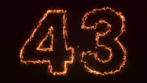 Burning Number. Fire number 1-100 number animation Stock Footage 286735839