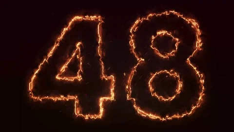 Burning Number. Fire number 1-100 number animation Stock Footage 286735926