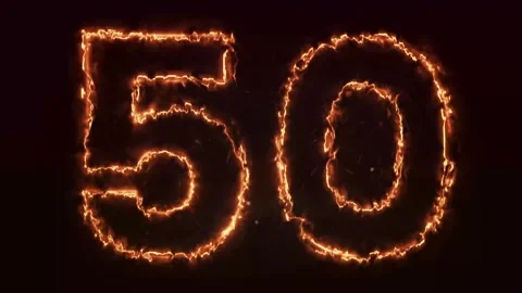 Burning Number. Fire number 1-100 number animation Stock Footage 286735952