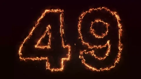 Burning Number. Fire number 1-100 number animation Stock Footage 286735961