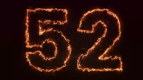 Burning Number. Fire number 1-100 number animation Stock Footage 288005185