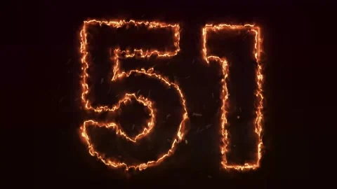 Burning Number. Fire number 1-100 number animation Stock Footage 288005187