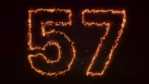 Burning Number. Fire number 1-100 number animation Stock Footage 288005386