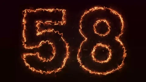 Burning Number. Fire number 1-100 number animation Stock Footage 288005400