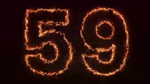 Burning Number. Fire number 1-100 number animation Stock Footage 288005402