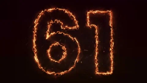 Burning Number. Fire number 1-100 number animation Stock Footage 288005426