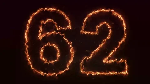 Burning Number. Fire number 1-100 number animation Stock Footage 288005427
