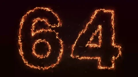 Burning Number. Fire number 1-100 number animation Stock Footage 288005430