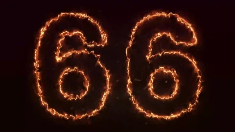 Burning Number. Fire number 1-100 number animation Stock Footage 288005453