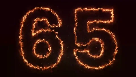 Burning Number. Fire number 1-100 number animation Stock Footage 288005454