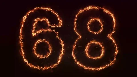 Burning Number. Fire number 1-100 number animation Stock Footage 288005462
