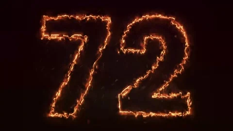 Burning Number. Fire number 1-100 number animation Stock Footage 288005495