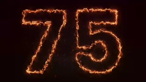 Burning Number. Fire number 1-100 number animation Stock Footage 288005513