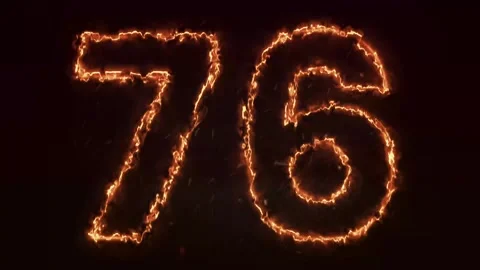 Burning Number. Fire number 1-100 number animation Stock Footage 288005536