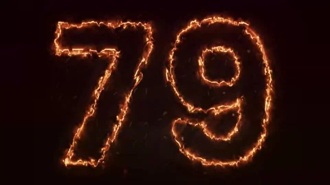 Burning Number. Fire number 1-100 number animation Stock Footage 288005549