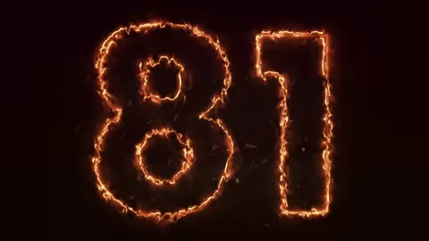 Burning Number. Fire number 1-100 number animation Stock Footage 288005551