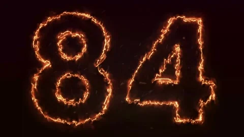 Burning Number. Fire number 1-100 number animation Stock Footage 288005574