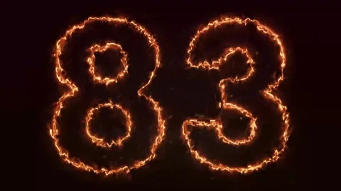 Burning Number. Fire number 1-100 number animation Stock Footage 288005575