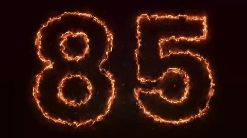 Burning Number. Fire number 1-100 number animation Stock Footage 288005583