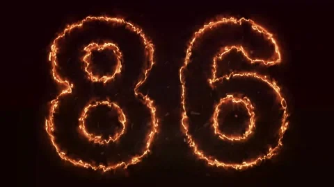 Burning Number. Fire number 1-100 number animation Stock Footage 288005599