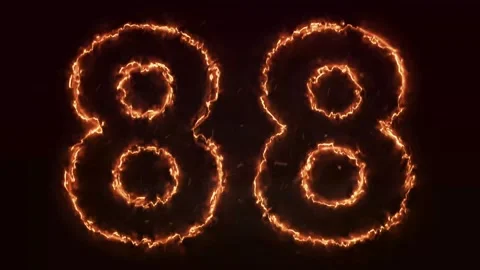 Burning Number. Fire number 1-100 number animation Stock Footage 288005601