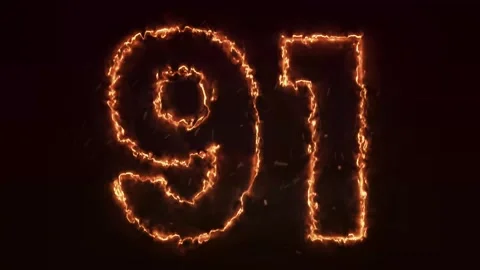 Burning Number. Fire number 1-100 number animation Stock Footage 288005613