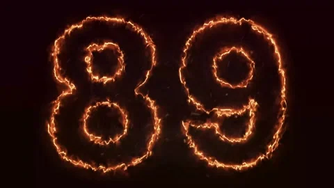 Burning Number. Fire number 1-100 number animation Stock Footage 288005625