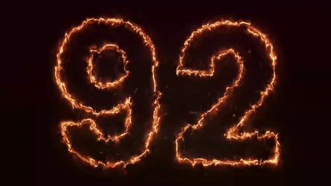 Burning Number. Fire number 1-100 number animation Stock Footage 288005626