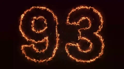 Burning Number. Fire number 1-100 number animation Stock Footage 288005636
