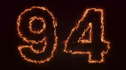 Burning Number. Fire number 1-100 number animation Stock Footage 288005652