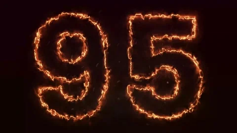Burning Number. Fire number 1-100 number animation Stock Footage 288005653
