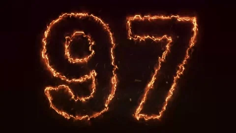 Burning Number. Fire number 1-100 number animation Stock Footage 288005671