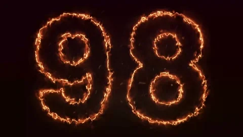 Burning Number. Fire number 1-100 number animation Stock Footage 288005673