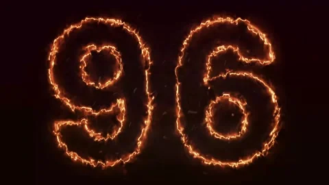 Burning Number. Fire number 1-100 number animation Stock Footage 288005674