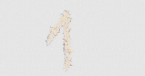 Burning number one on a transparent background Stock Footage 137533055