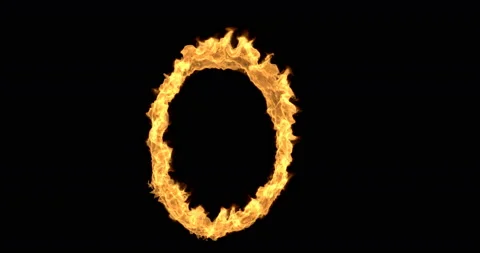 Burning number zero on a black background Stock Footage 139049178