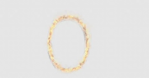 Burning number zero on a transparent background. Stock Footage 139049198
