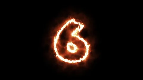 Burning numbers reverse timer video animation Stock Footage 330419649