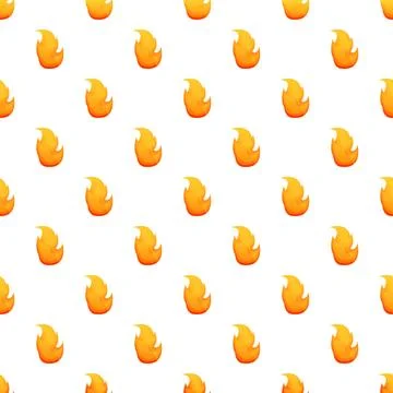 Burning orange flame pattern over white background Stock Illustration
