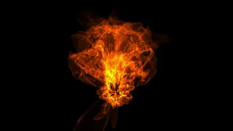 Anime Fire text flame burning hot lava explosion background. Stock