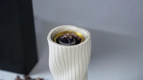 Burning Oud Incense Arabic Mabkhara Stock-Footage 337244598