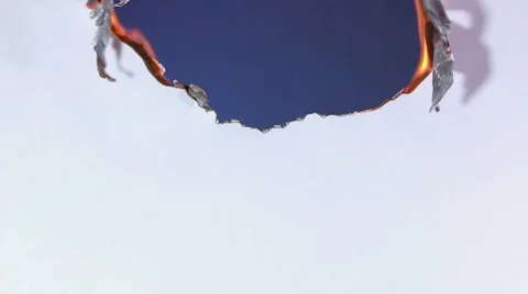 Burning paper Stock Footage 8602175