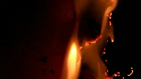 Burning paper Stock Footage 11348853