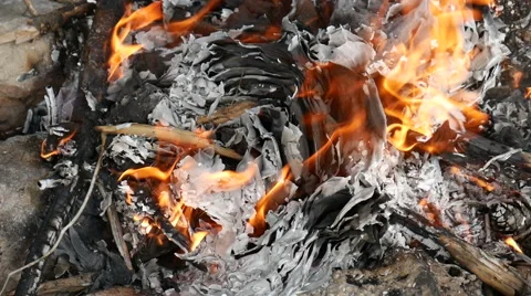 Burning paper Video stock 59572659