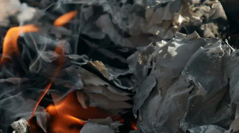 Burning paper Video stock 59587341