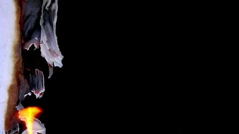 Burning paper Stock Footage 75395130