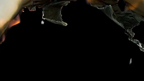 Burning Paper Stock Footage 81730588