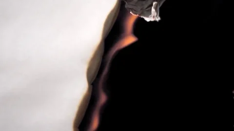 Burning Paper Stock Footage 81731085
