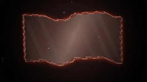 Burning Paper Frame Border Overlay with Glowing Embers and Particles Stock Footage 346659815