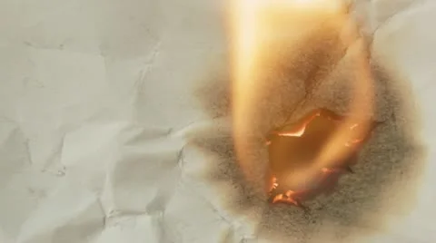 Burning paper. Green screen. Stock Footage 12531138